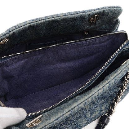 カメリア チェーンバッグ デニム ブルー シルバー金具 A66903 ショルダーバッグ