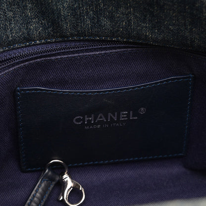 カメリア チェーンバッグ デニム ブルー シルバー金具 A66903 ショルダーバッグ