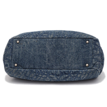 カメリア チェーンバッグ デニム ブルー シルバー金具 A66903 ショルダーバッグ