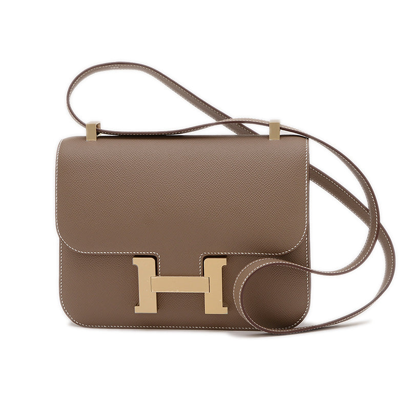 コンスタンス 24 ミロワール エプソン エトゥープ マットゴールド金具 K刻印 ショルダーバッグ