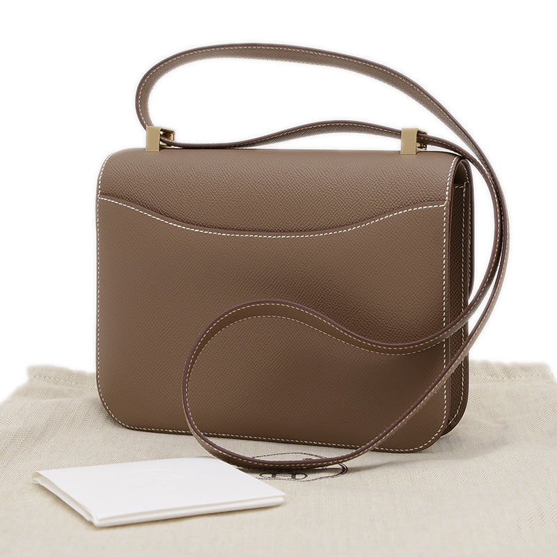 コンスタンス 24 ミロワール エプソン エトゥープ マットゴールド金具 K刻印 ショルダーバッグ