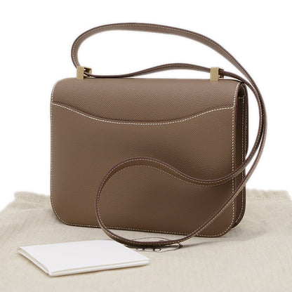 コンスタンス 24 ミロワール エプソン エトゥープ マットゴールド金具 K刻印 ショルダーバッグ