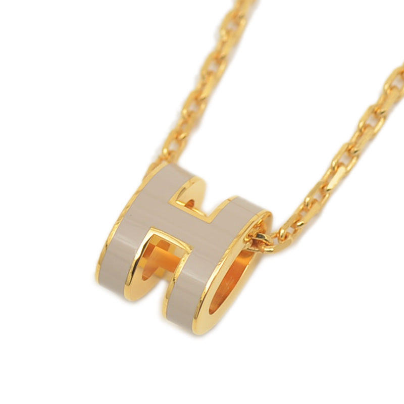 ポップアッシュ H ミニ ネックレス マロングラッセ/ローズゴールド ネックレス