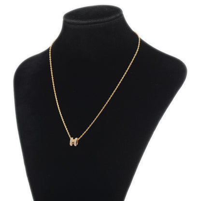 ポップアッシュ H ミニ ネックレス マロングラッセ/ローズゴールド ネックレス