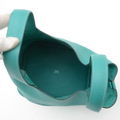 ピコタンロックMM 22 トリヨン ヴェールヴェローヌ シルバー金具 D刻印 ハンドバッグ