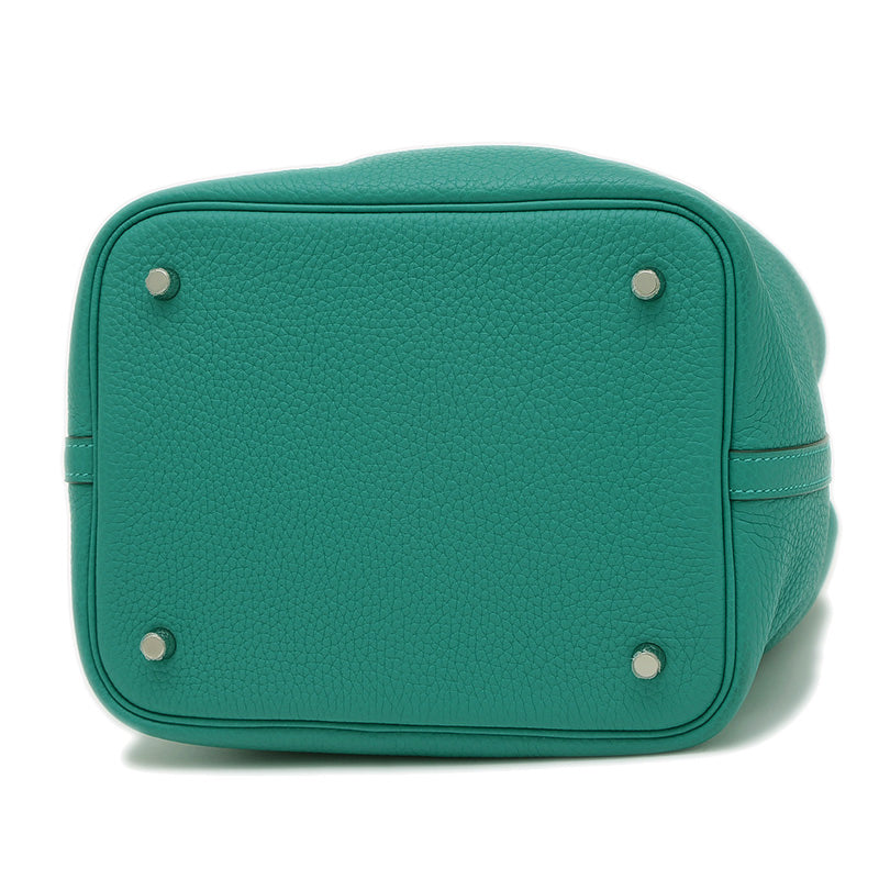 ピコタンロックMM 22 トリヨン ヴェールヴェローヌ シルバー金具 D刻印 ハンドバッグ