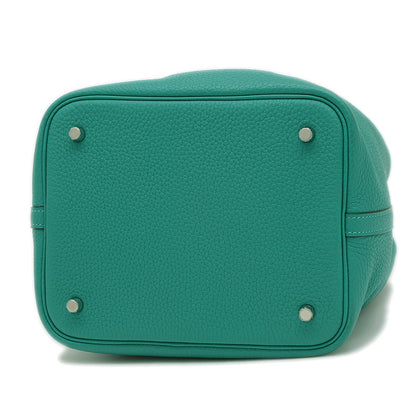 ピコタンロックMM 22 トリヨン ヴェールヴェローヌ シルバー金具 D刻印 ハンドバッグ