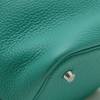 ピコタンロックMM 22 トリヨン ヴェールヴェローヌ シルバー金具 D刻印 ハンドバッグ