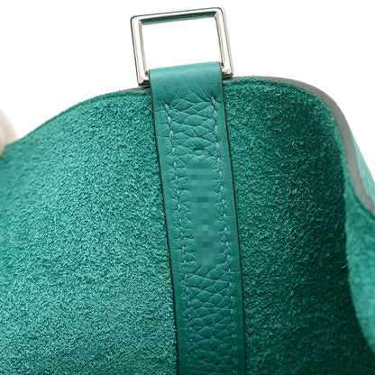 ピコタンロックMM 22 トリヨン ヴェールヴェローヌ シルバー金具 D刻印 ハンドバッグ