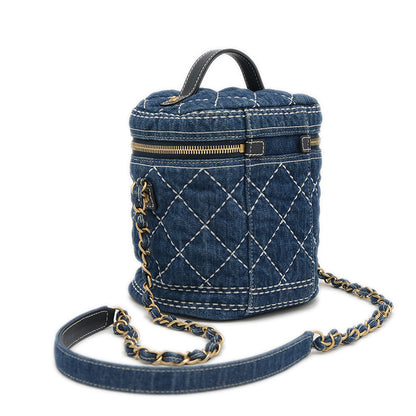 ココマーク バニティ チェーンショルダー 2WAYバッグ デニム ブルー AS1336 ハンドバッグ