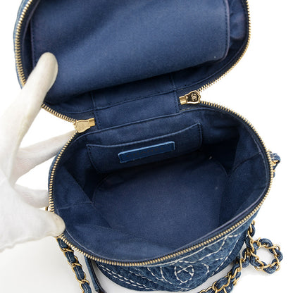ココマーク バニティ チェーンショルダー 2WAYバッグ デニム ブルー AS1336 ハンドバッグ