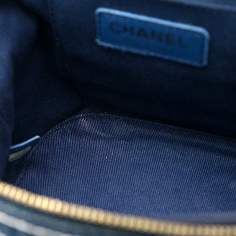 ココマーク バニティ チェーンショルダー 2WAYバッグ デニム ブルー AS1336 ハンドバッグ