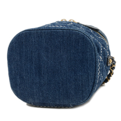ココマーク バニティ チェーンショルダー 2WAYバッグ デニム ブルー AS1336 ハンドバッグ
