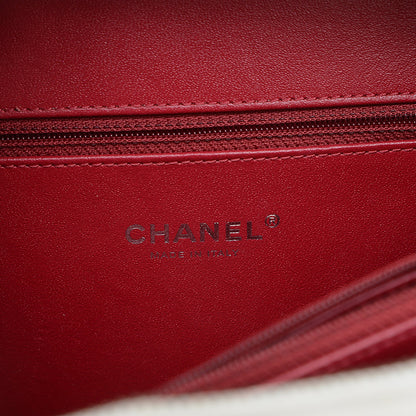 CCフィリグリー バニティ 2WAYバッグ キャビアスキン ホワイト/ブラック A93343 ショルダーバッグ