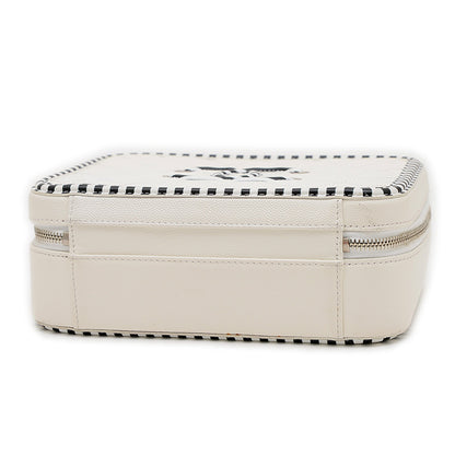 CCフィリグリー バニティ 2WAYバッグ キャビアスキン ホワイト/ブラック A93343 ショルダーバッグ