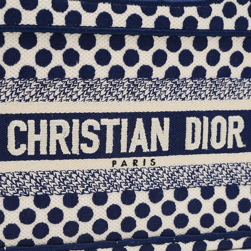 ブックトート ミニ ドット柄 キャンバス ネイビー/ホワイト S5475ZBBI トートバッグ