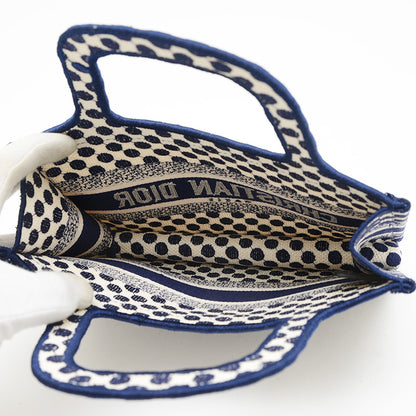 ブックトート ミニ ドット柄 キャンバス ネイビー/ホワイト S5475ZBBI トートバッグ