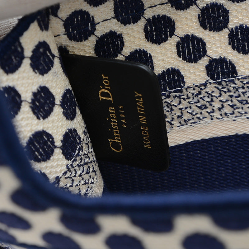 ブックトート ミニ ドット柄 キャンバス ネイビー/ホワイト S5475ZBBI トートバッグ