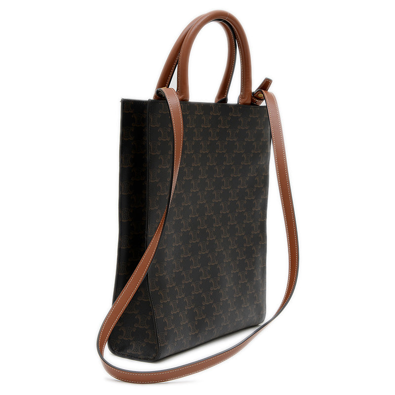 バーティカル カバ 2WAYバッグ スモール タン/ブラック 191542BZK トートバッグ