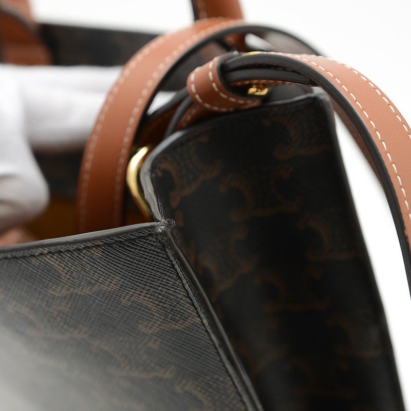 バーティカル カバ 2WAYバッグ スモール タン/ブラック 191542BZK トートバッグ