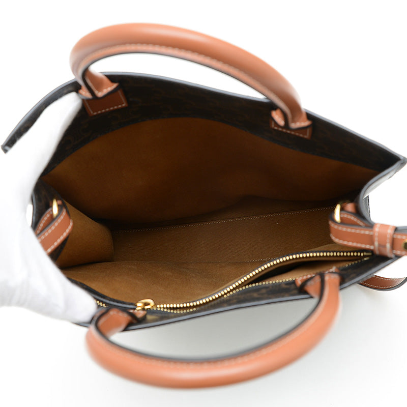 バーティカル カバ 2WAYバッグ スモール タン/ブラック 191542BZK トートバッグ