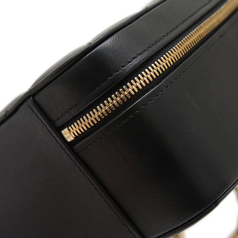 マトラッセ バニティ チェーンショルダー ラムスキン ブラック ゴールド金具 AS3319 ショルダーバッグ