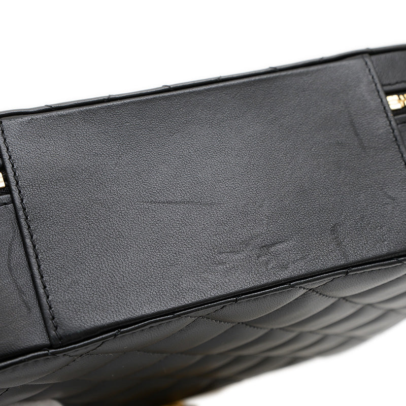 マトラッセ バニティ チェーンショルダー ラムスキン ブラック ゴールド金具 AS3319 ショルダーバッグ