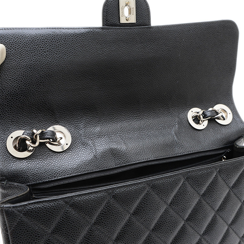 デカマトラッセ30 チェーンショルダー キャビア ブラック シルバー金具 A28600 ショルダーバッグ