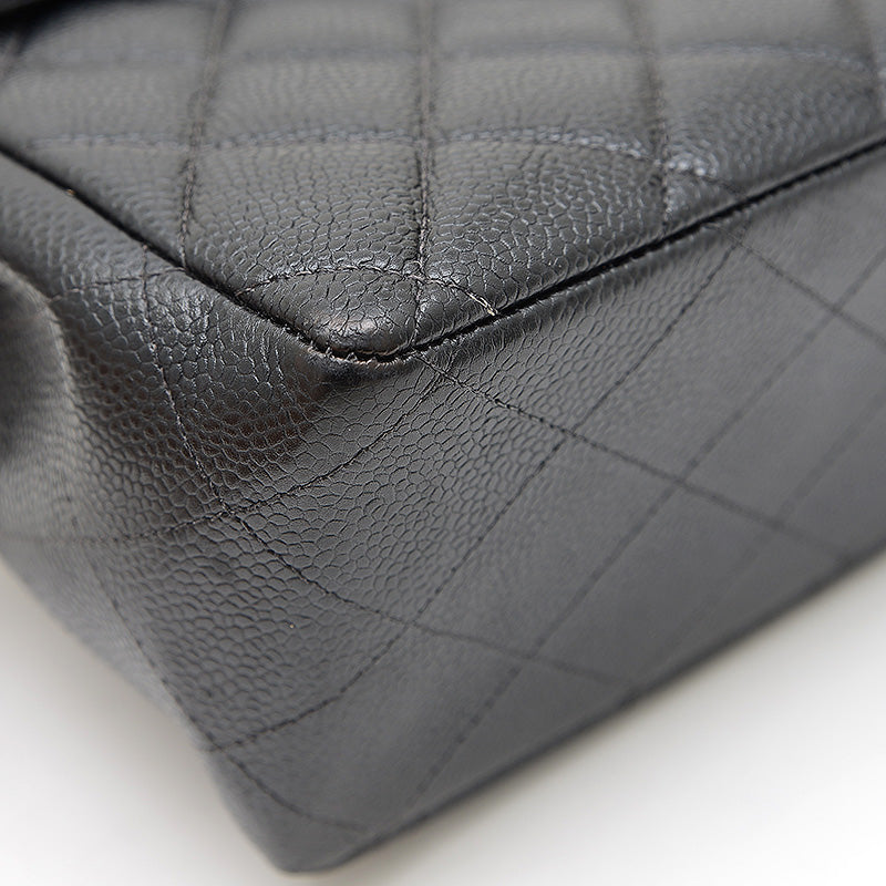 デカマトラッセ30 チェーンショルダー キャビア ブラック シルバー金具 A28600 ショルダーバッグ