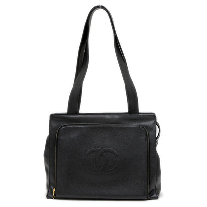 ココマーク ショルダーバッグ トート キャビアスキン ブラック ヴィンテージ ショルダーバッグ