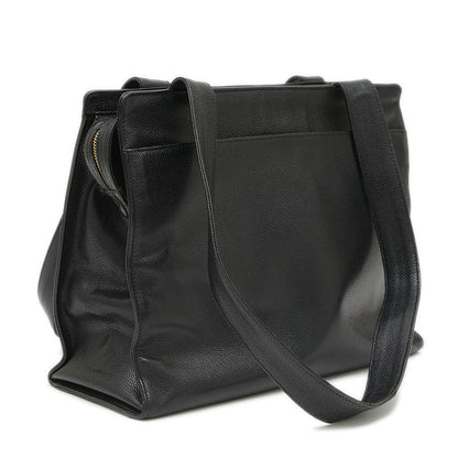 ココマーク ショルダーバッグ トート キャビアスキン ブラック ヴィンテージ ショルダーバッグ