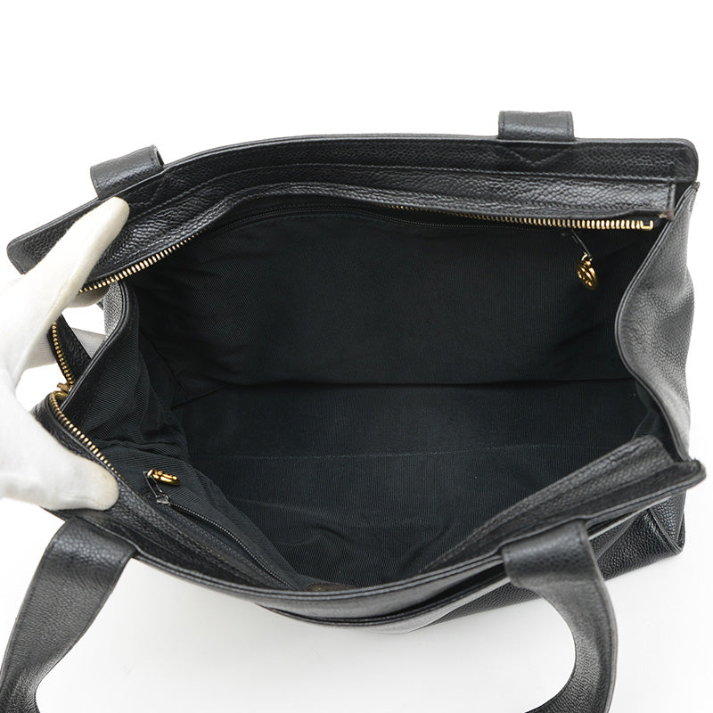 ココマーク ショルダーバッグ トート キャビアスキン ブラック ヴィンテージ ショルダーバッグ