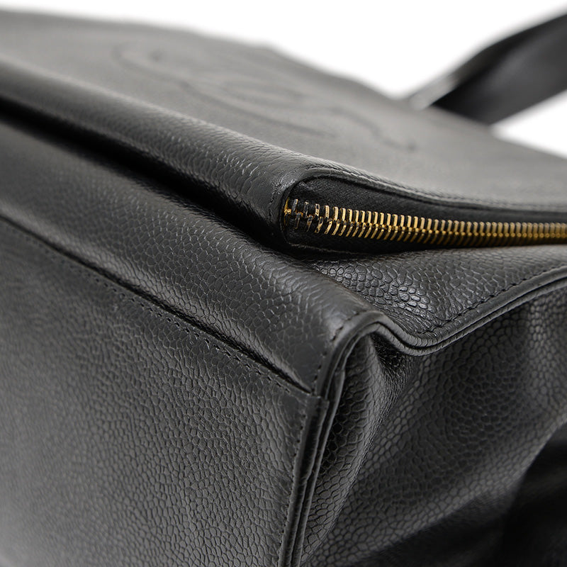 ココマーク ショルダーバッグ トート キャビアスキン ブラック ヴィンテージ ショルダーバッグ