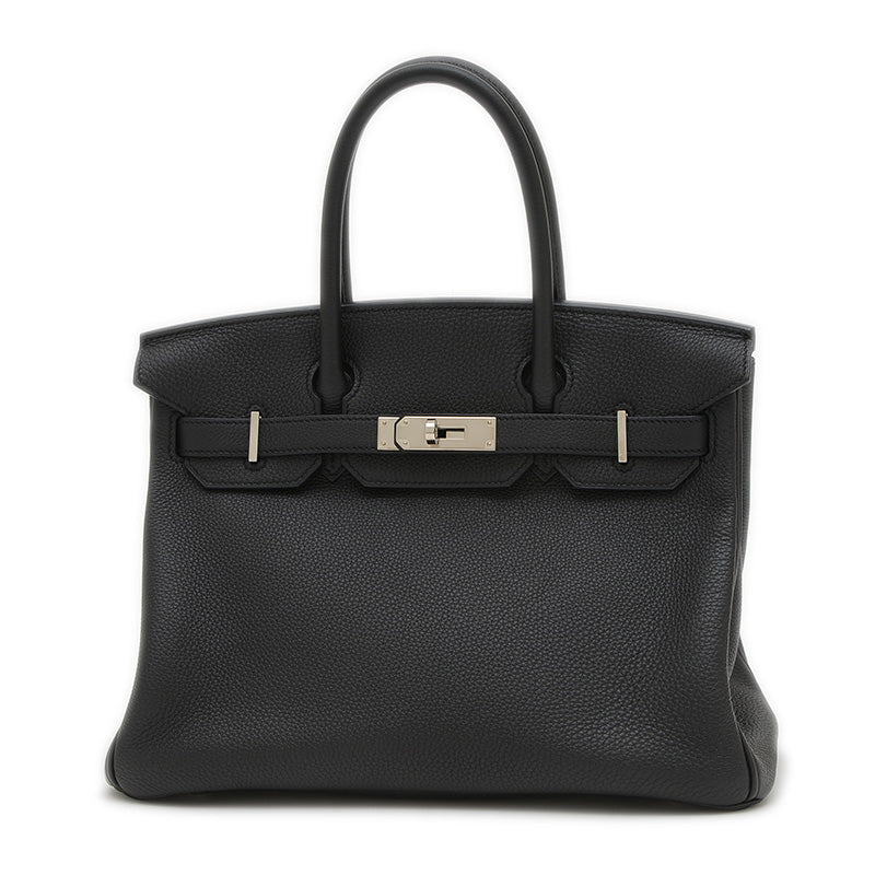 バーキン30 トゴ ブラック シルバー金具 C刻印 ハンドバッグ