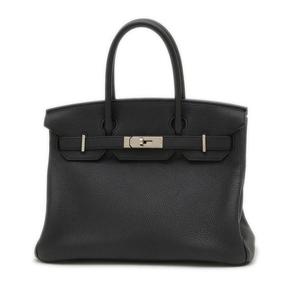 バーキン30 トゴ ブラック シルバー金具 C刻印 ハンドバッグ