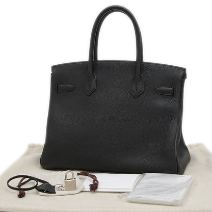 バーキン30 トゴ ブラック シルバー金具 C刻印 ハンドバッグ