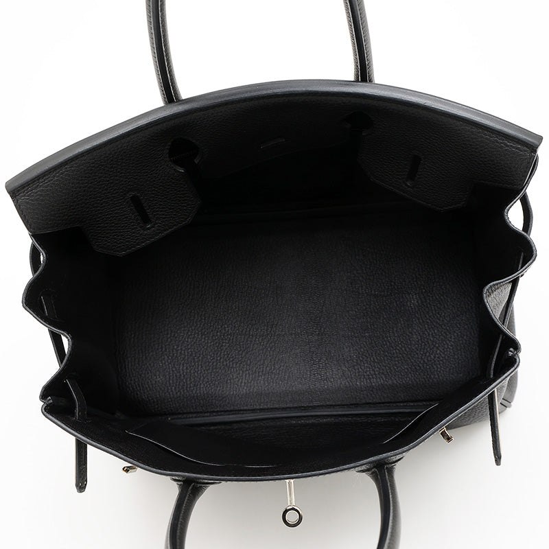 バーキン30 トゴ ブラック シルバー金具 C刻印 ハンドバッグ