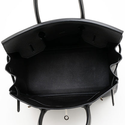 バーキン30 トゴ ブラック シルバー金具 C刻印 ハンドバッグ