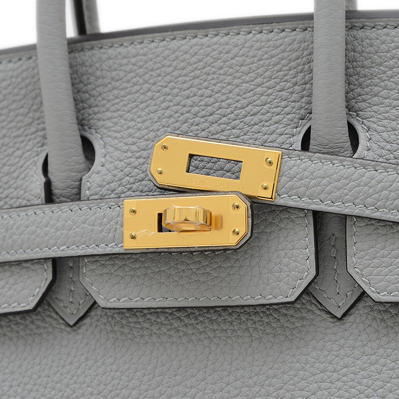 バーキン25 トゴ ブルーグラシエ ゴールド金具 K刻印 ハンドバッグ