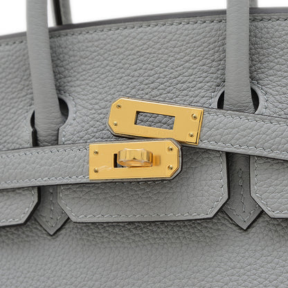 バーキン25 トゴ ブルーグラシエ ゴールド金具 K刻印 ハンドバッグ