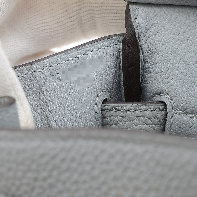 バーキン25 トゴ ブルーグラシエ ゴールド金具 K刻印 ハンドバッグ