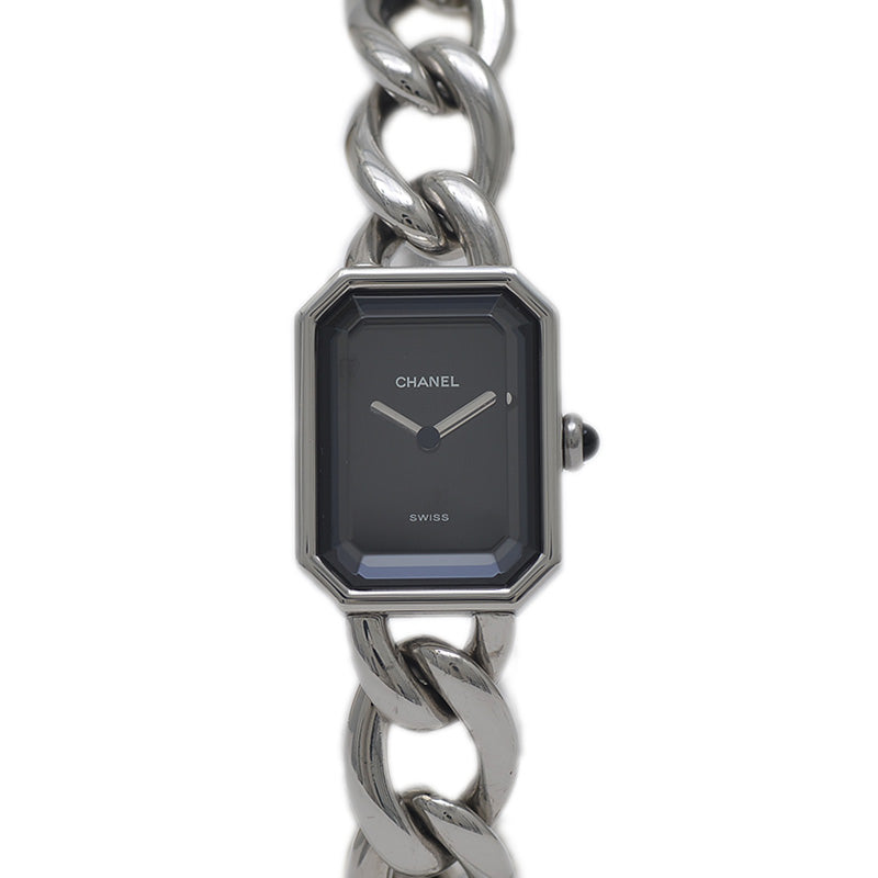 プルミエール レディース 黒文字盤 SS クォーツ H0451 Mサイズ 腕時計