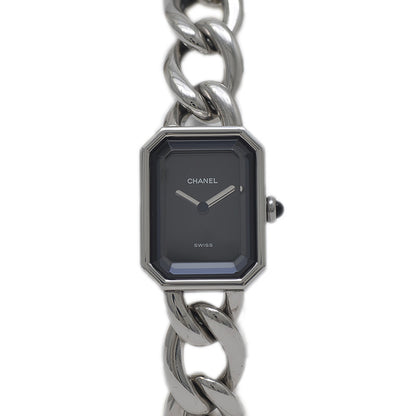 プルミエール レディース 黒文字盤 SS クォーツ H0451 Mサイズ 腕時計