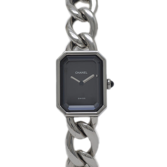 プルミエール レディース 黒文字盤 SS クォーツ H0451 Mサイズ 腕時計