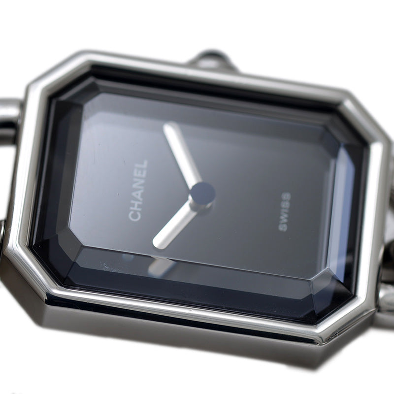 プルミエール レディース 黒文字盤 SS クォーツ H0451 Mサイズ 腕時計