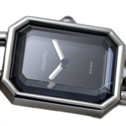 プルミエール レディース 黒文字盤 SS クォーツ H0451 Mサイズ 腕時計