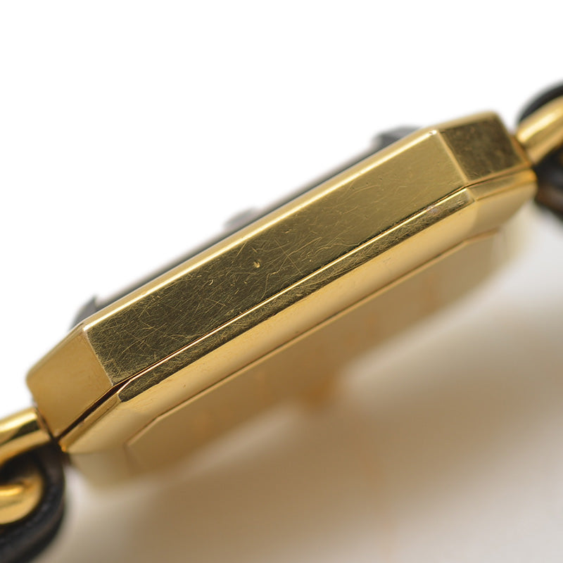 プルミエール レディース 黒文字盤 GP クォーツ H0001 Mサイズ 腕時計