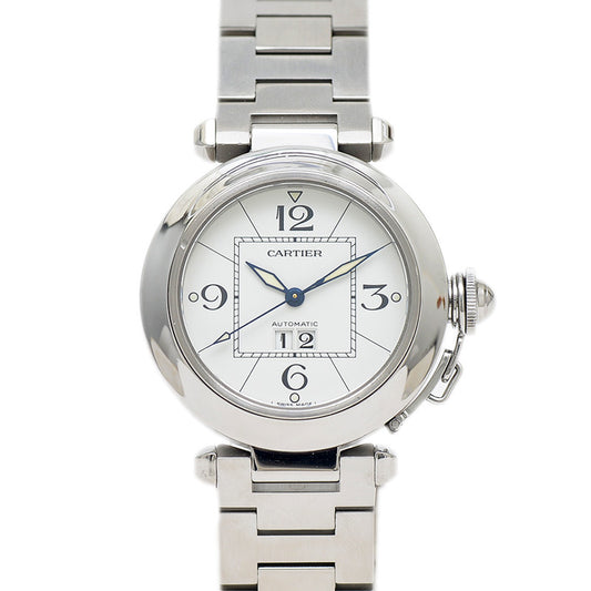 パシャＣ ビッグデイト ボーイズ 白文字盤 SS オートマ 腕時計