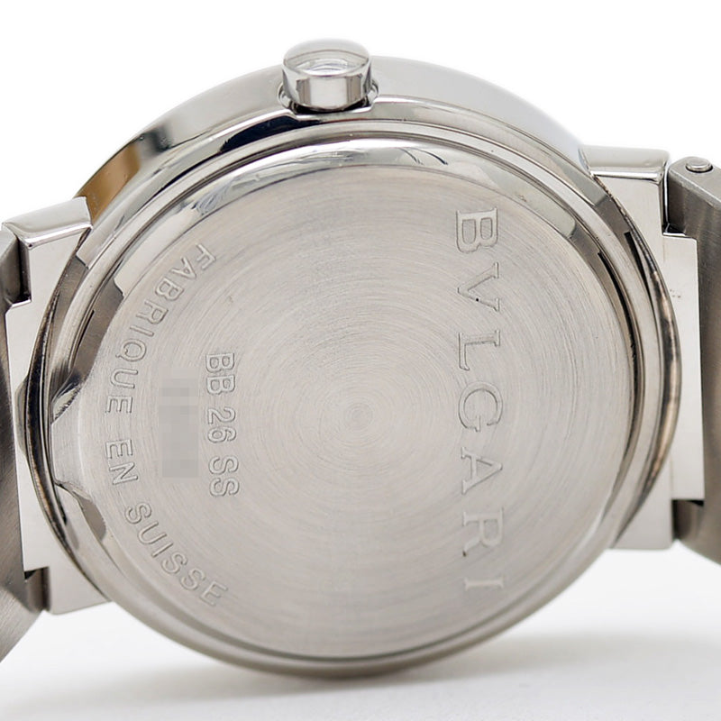 ブルガリブルガリ レディース 黒文字盤 SS クォーツ BB26SS 腕時計