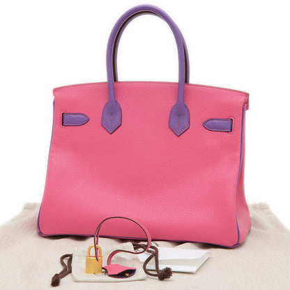 バーキン30 パーソナル シェーブル ローズティリアン/パルム マットゴールド金具 ハンドバッグ